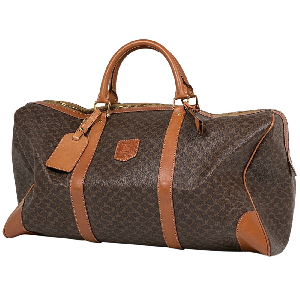Celine Macadam Boston bag handbag canvas brown